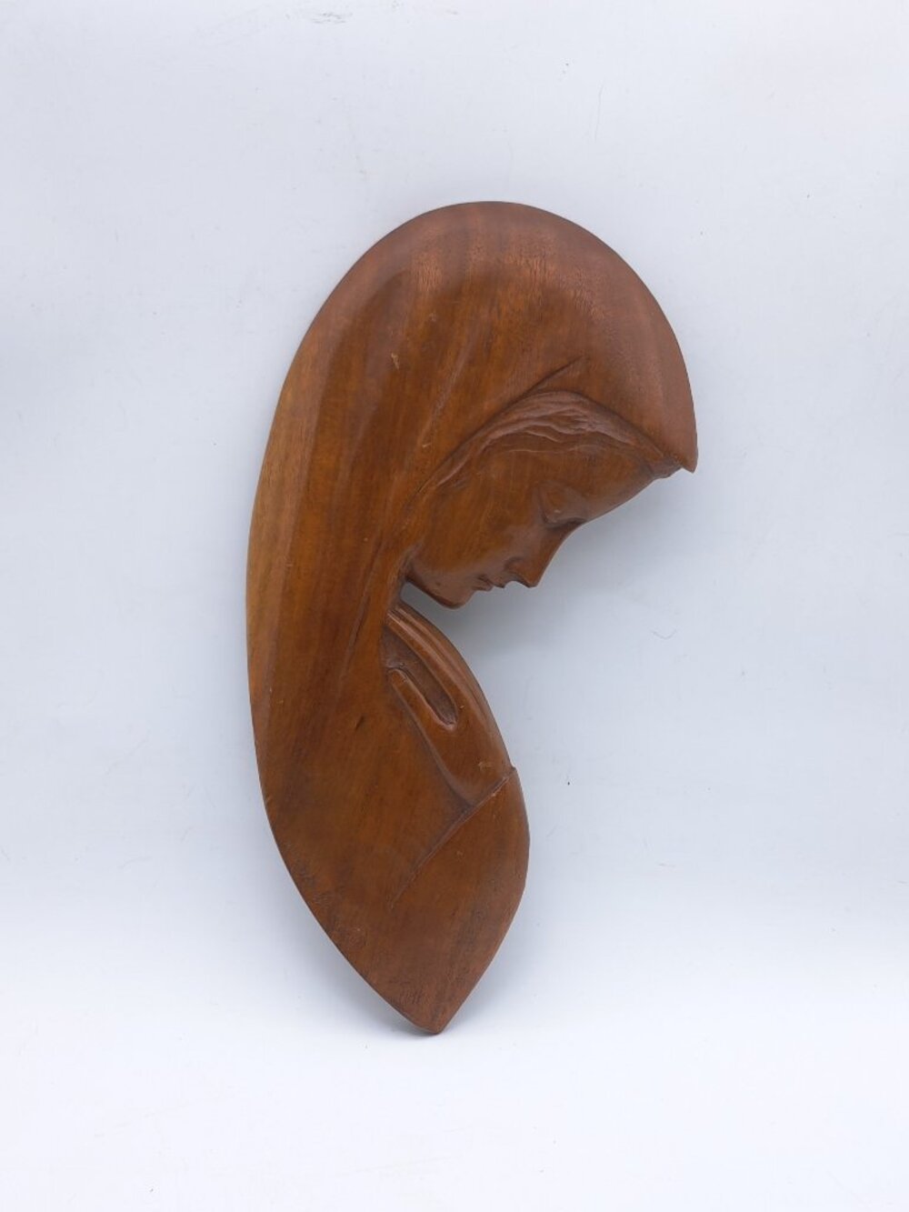 Carved Plaque Of The Virgin Mary By Claude Bourgault